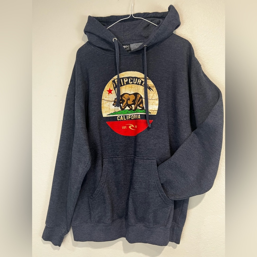 Slightly used blue Rip Curl California pullover hoodie in size Large